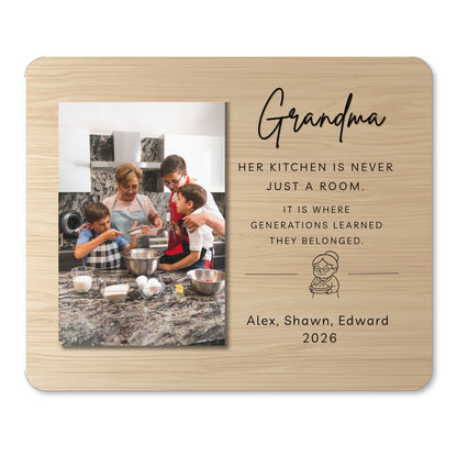 Photo Gift For Grandma, Personalized Grandma Photo Board, Custom Grandma Picture Board, Memory Photo Board, Grandma Gift Family Memory Board personalized photo board — image 1 of 13