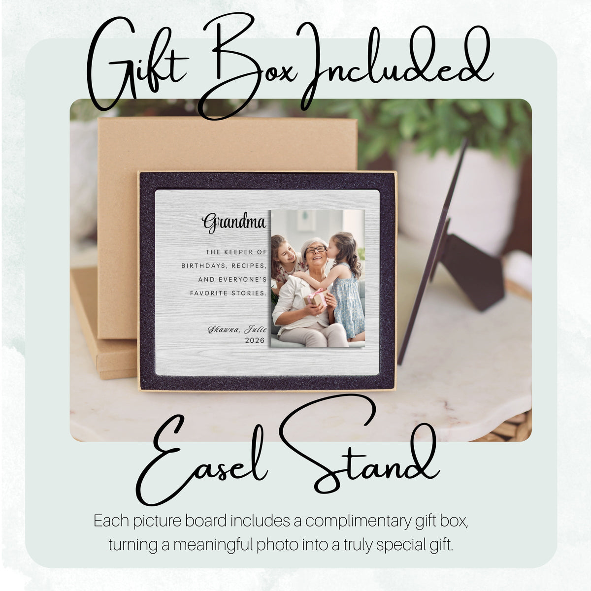 Grandma Gift, Personalized Grandma Photo Board, Custom Grandma Picture Board, Photo Gift, Grandma Gift Personalized Photo Gift Custom Gift personalized photo board — image 5 of 13