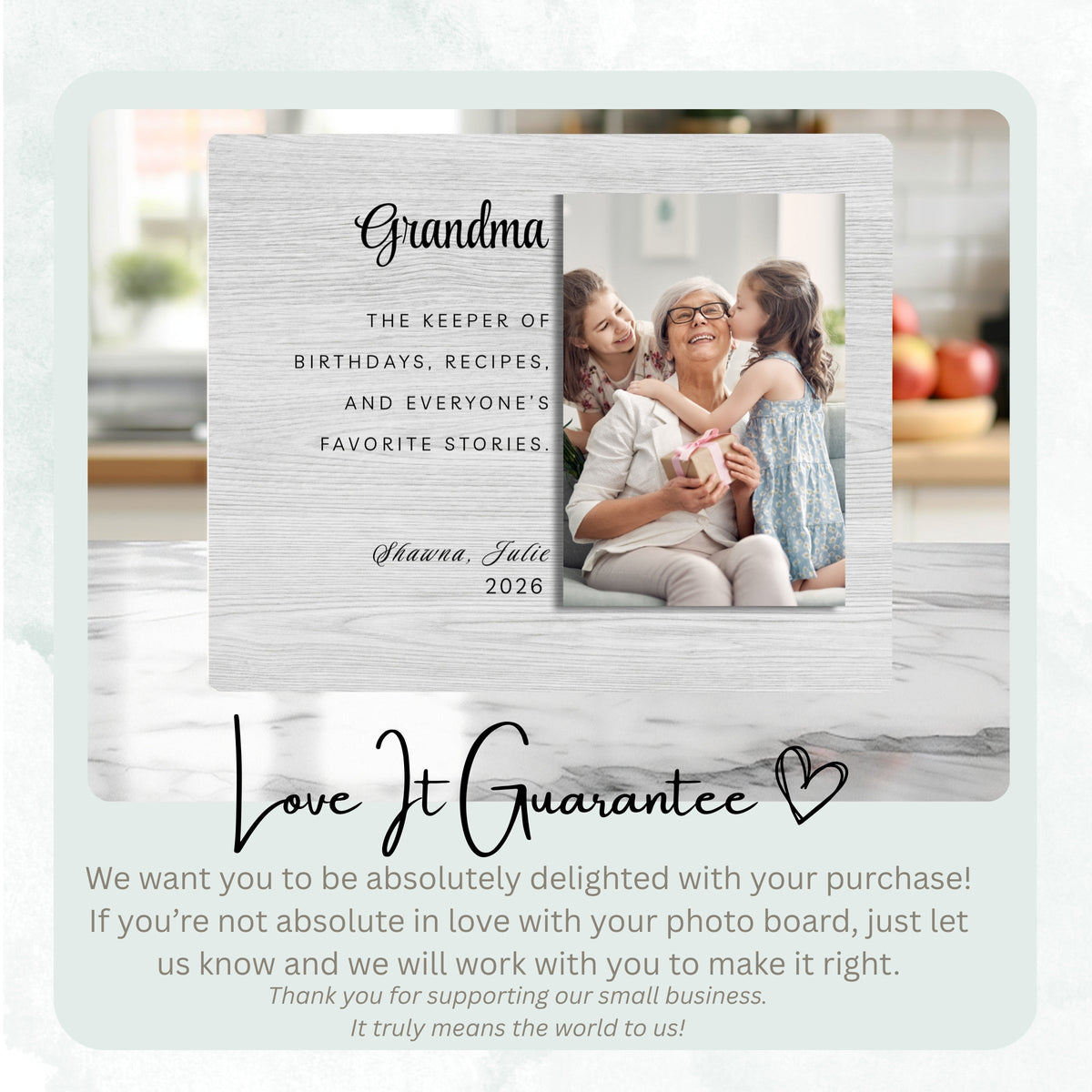 Grandma Gift, Personalized Grandma Photo Board, Custom Grandma Picture Board, Photo Gift, Grandma Gift Personalized Photo Gift Custom Gift personalized photo board — image 6 of 13