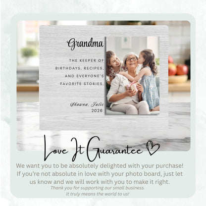 Grandma Gift, Personalized Grandma Photo Board, Custom Grandma Picture Board, Photo Gift, Grandma Gift Personalized Photo Gift Custom Gift personalized photo board — image 6 of 13