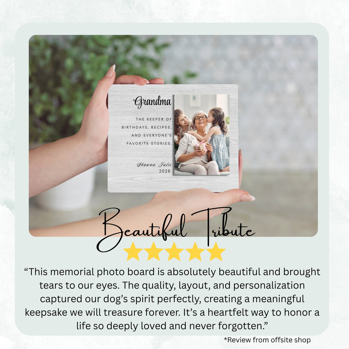 Grandma Gift, Personalized Grandma Photo Board, Custom Grandma Picture Board, Photo Gift, Grandma Gift Personalized Photo Gift Custom Gift personalized photo board — image 8 of 13