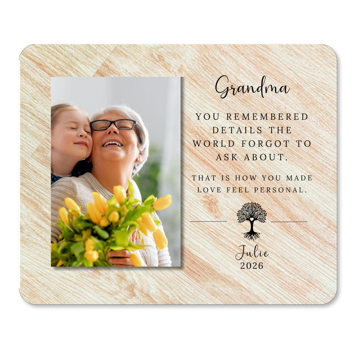 Family Gift, Personalized Grandma Photo Board, Custom Grandma Picture Board, Picture Keepsake, Grandma Gift Personalized Photo Gift personalized photo board — image 1 of 13