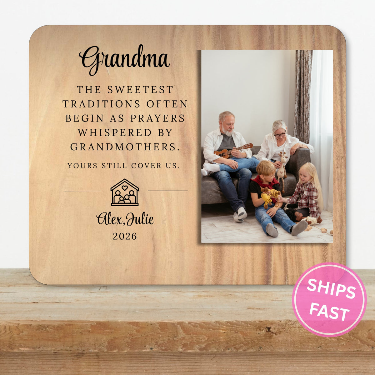 Gift For Grandma, Personalized Grandma Photo Board, Custom Grandma Picture Board, Picture Keepsake, Grandma Gift Personalized Photo Gift personalized photo board — image 2 of 13