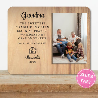 Gift For Grandma, Personalized Grandma Photo Board, Custom Grandma Picture Board, Picture Keepsake, Grandma Gift Personalized Photo Gift personalized photo board — image 2 of 13