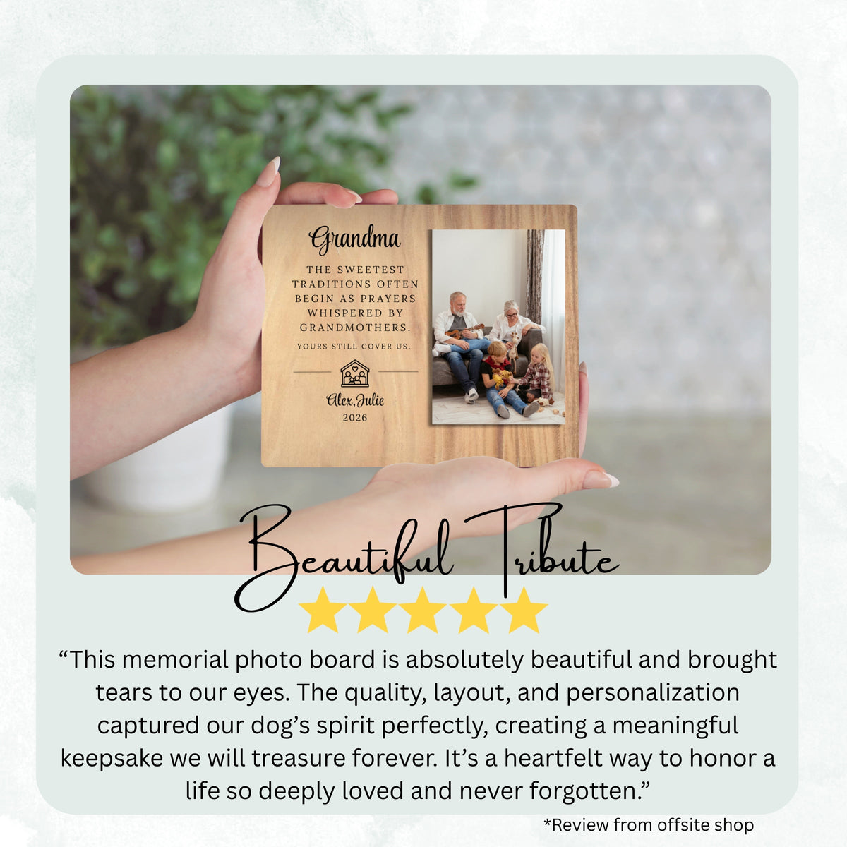 Gift For Grandma, Personalized Grandma Photo Board, Custom Grandma Picture Board, Picture Keepsake, Grandma Gift Personalized Photo Gift personalized photo board — image 8 of 13