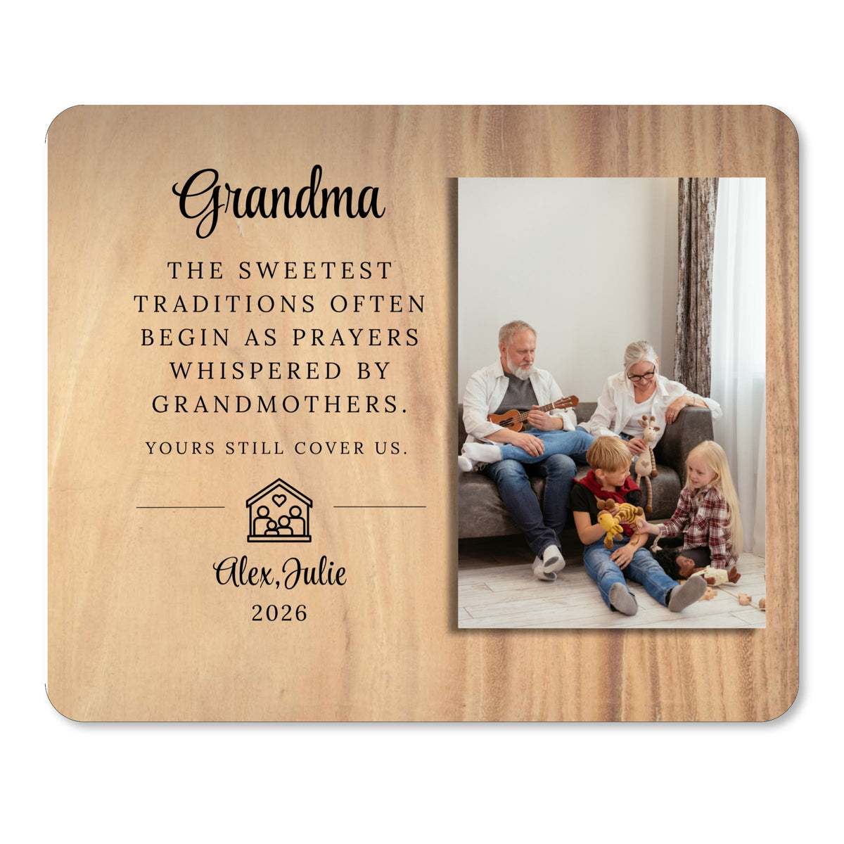 Gift For Grandma, Personalized Grandma Photo Board, Custom Grandma Picture Board, Picture Keepsake, Grandma Gift Personalized Photo Gift personalized photo board — image 1 of 13