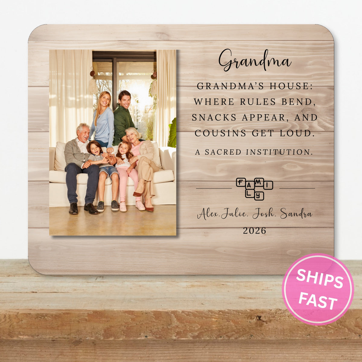 Nana Gift, Personalized Grandma Photo Board, Custom Grandma Picture Board, Photo Keepsake Gift, Grandma Gift Personalized Photo Gift personalized photo board — image 2 of 13