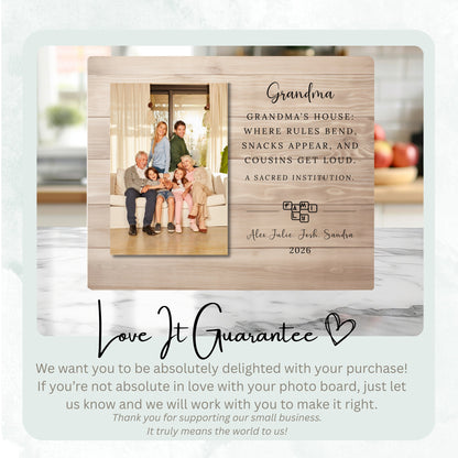 Nana Gift, Personalized Grandma Photo Board, Custom Grandma Picture Board, Photo Keepsake Gift, Grandma Gift Personalized Photo Gift personalized photo board — image 6 of 13