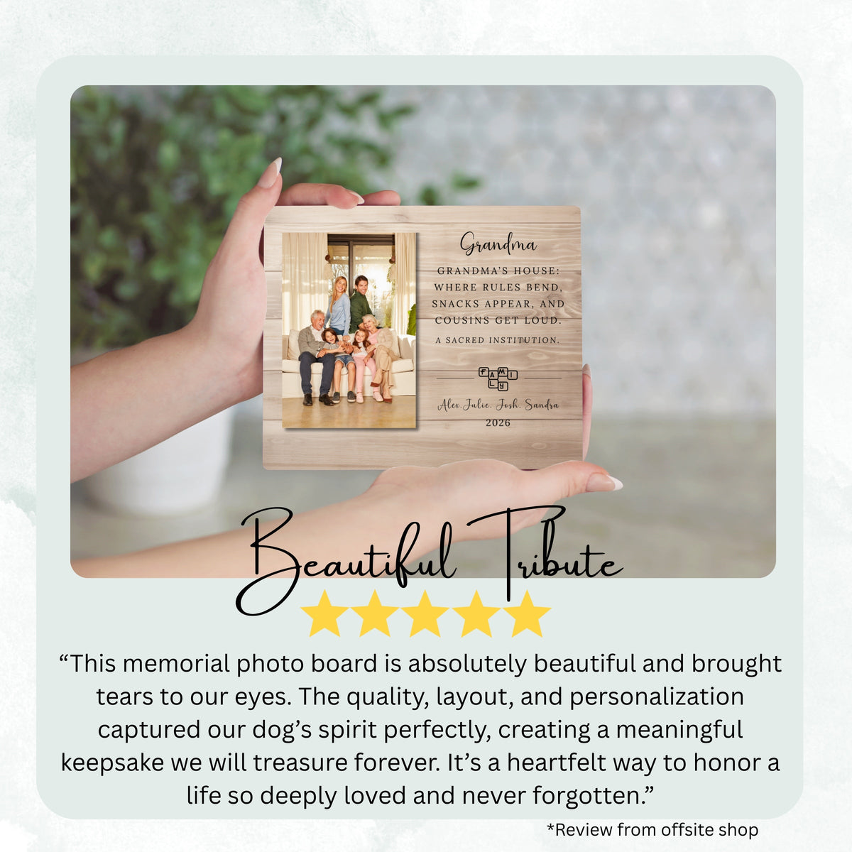 Nana Gift, Personalized Grandma Photo Board, Custom Grandma Picture Board, Photo Keepsake Gift, Grandma Gift Personalized Photo Gift personalized photo board — image 8 of 13