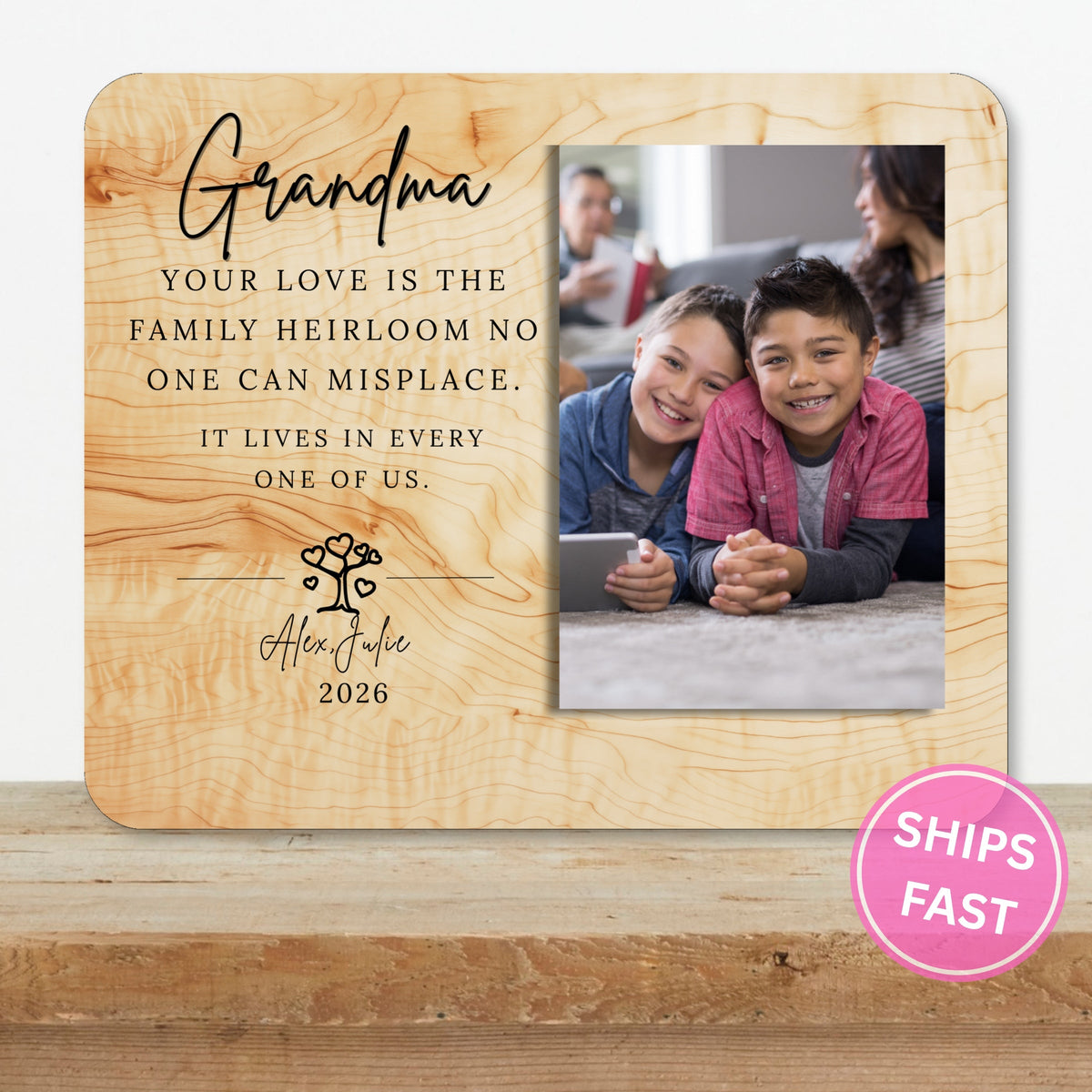 Grandmother Gift, Personalized Grandma Photo Board, Custom Grandma Picture Board, Memory Photo Board, Grandma Gift Personalized Photo Gift personalized photo board — image 2 of 13