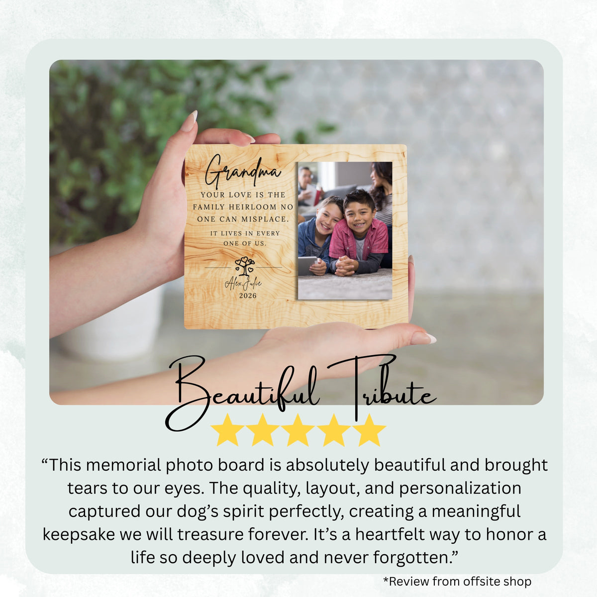 Grandmother Gift, Personalized Grandma Photo Board, Custom Grandma Picture Board, Memory Photo Board, Grandma Gift Personalized Photo Gift personalized photo board — image 8 of 13