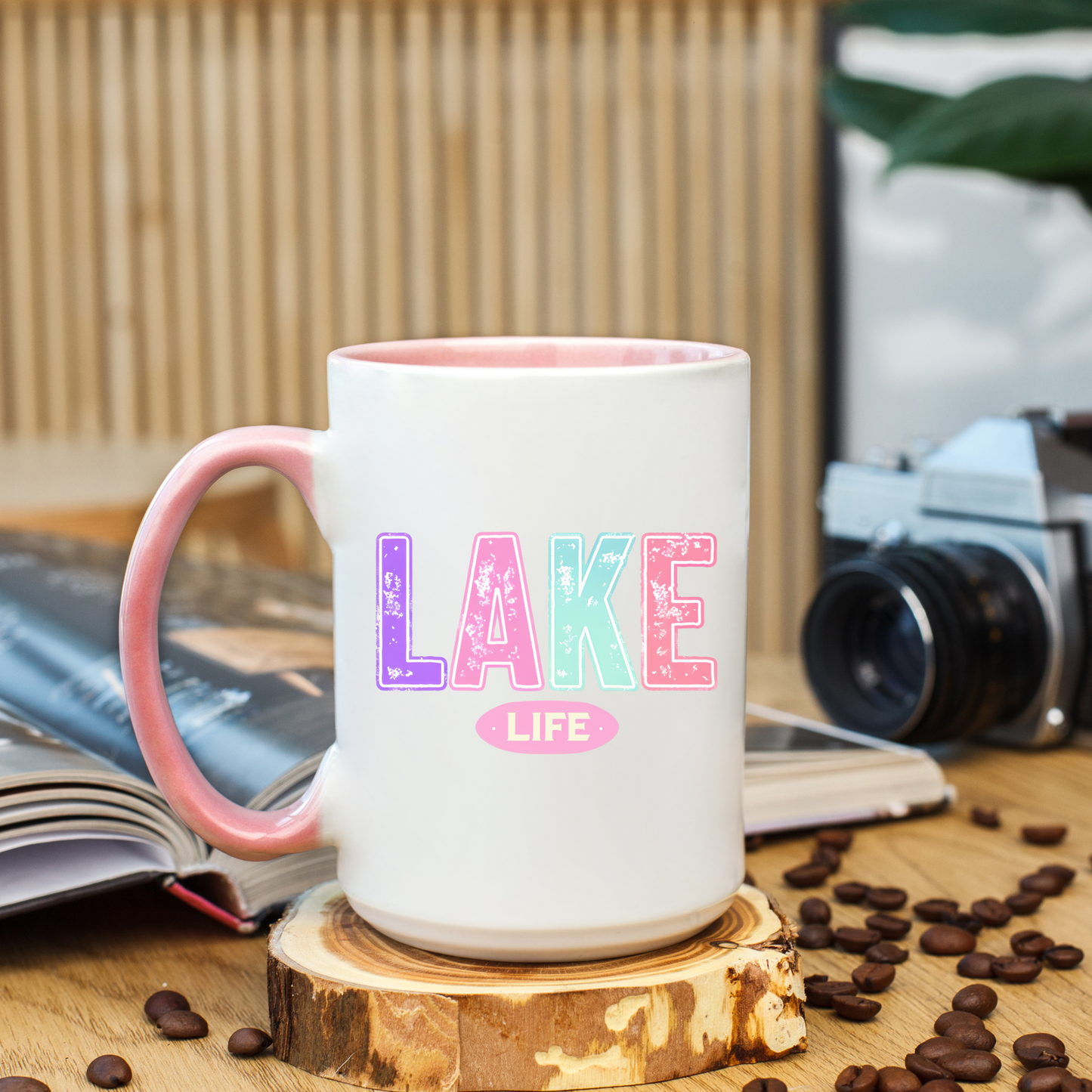 Lake Life Accent Coffee Mug, Great Lakes Mug, Michigan Gifts, Lake Vibes, Modern Mug, Lake House Gifts, Lakehouse Decor