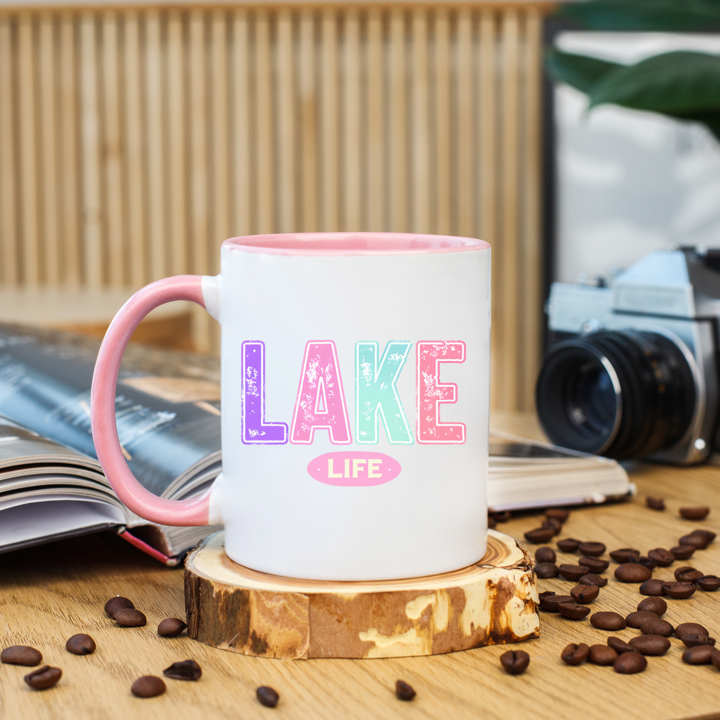 Lake Life Accent Coffee Mug, Great Lakes Mug, Michigan Gifts, Lake Vibes, Modern Mug, Lake House Gifts, Lakehouse Decor