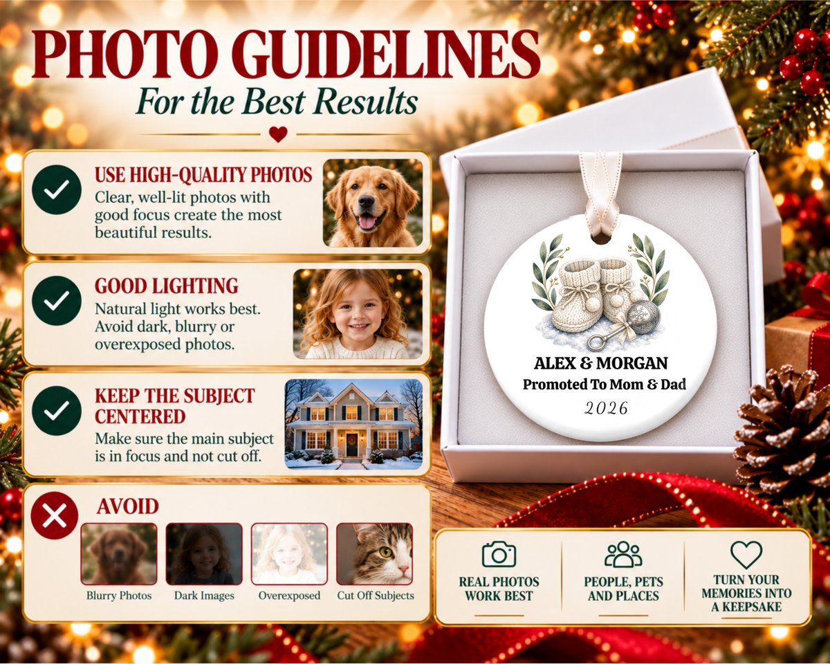 Personalized New Parents Ornament: Custom Promoted to Mom and Dad Keepsake, Expecting Parents Gift, Pregnancy Announcement Gift Christmas