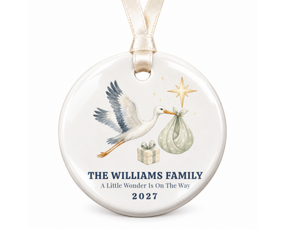 Personalized Big Brother Ornament: Custom Big Brother Duty Begins Name Keepsake, Pregnancy Announcement Gift for Sibling, Baby Christmas