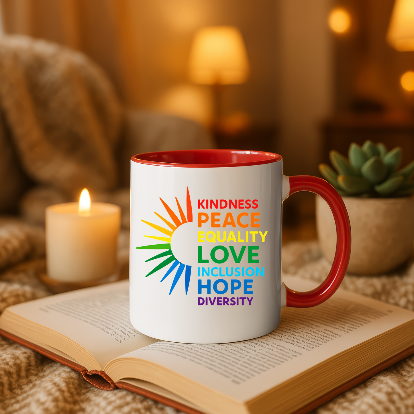 LGBTQ Pride Coffee Mug: Colorful Affirmations, LGBTQ Gift