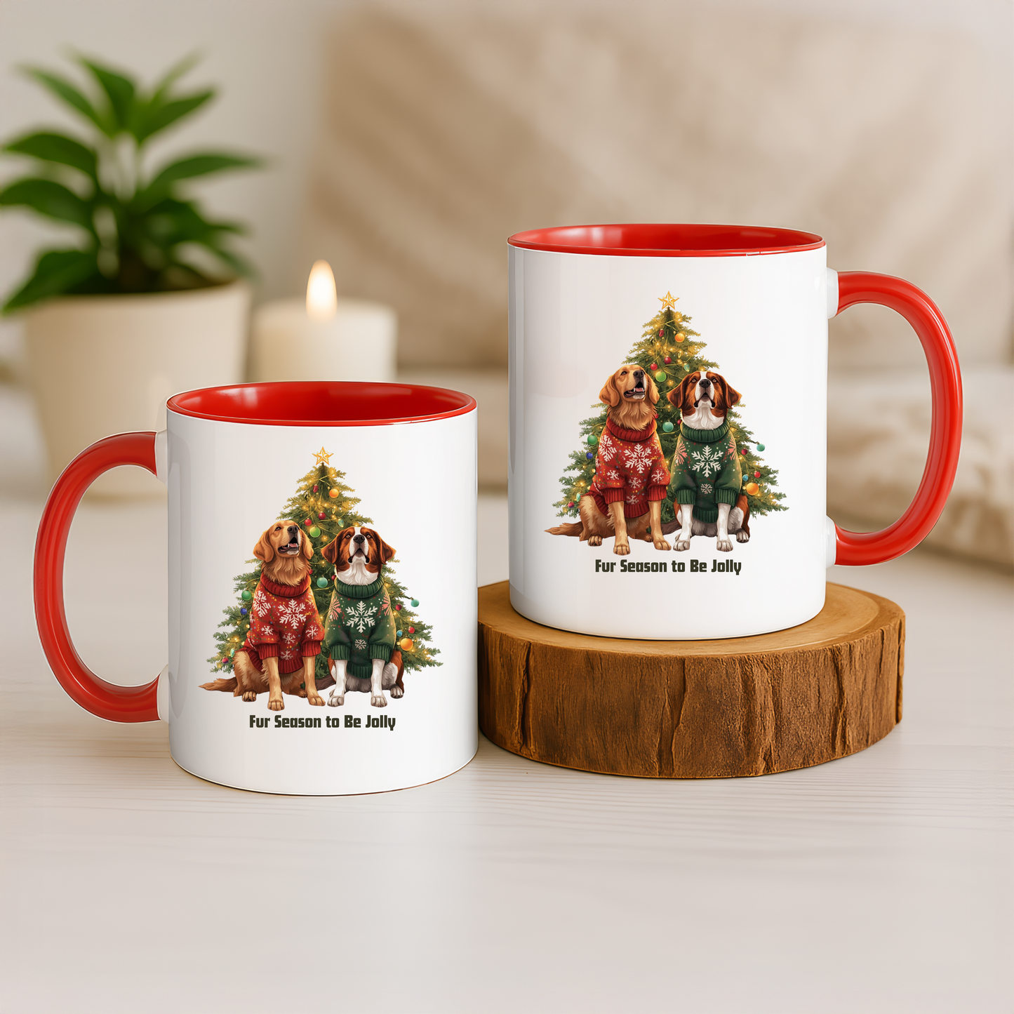 Festive Dog-Themed Mug for Pet Lovers, Dog Christmas Mug, Cute Christmas Dog Mug, Custom Dog Mom Mug, Merry Christmas
