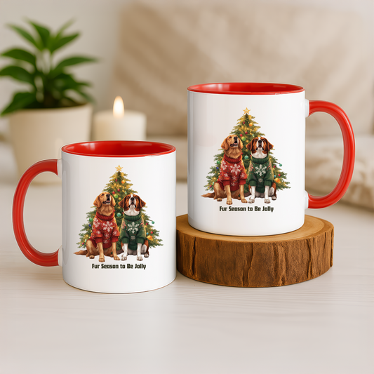 Festive Dog-Themed Mug for Pet Lovers, Dog Christmas Mug, Cute Christmas Dog Mug, Custom Dog Mom Mug, Merry Christmas