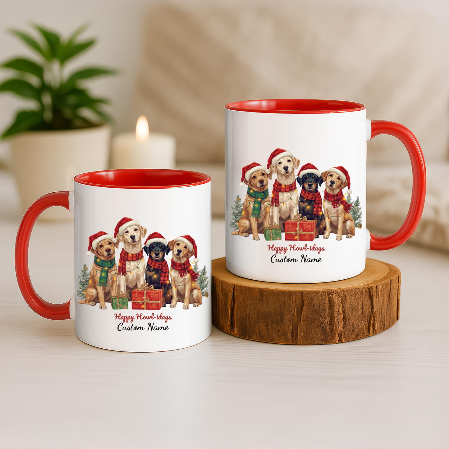 Festive Dog Mug, Dog Christmas Mug, Cute Christmas Dog, Custom Dog Mug, Holiday Spirit, Merry Christmas, Family Xmas Mug