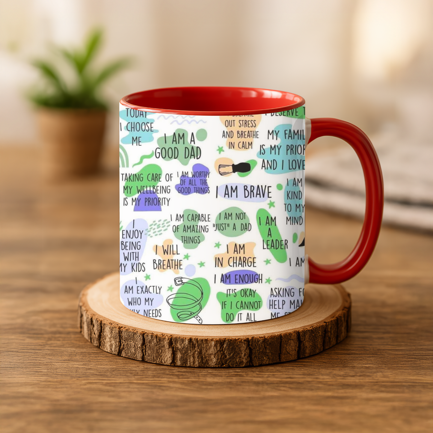 Dad Affirmations Multi Color Mug