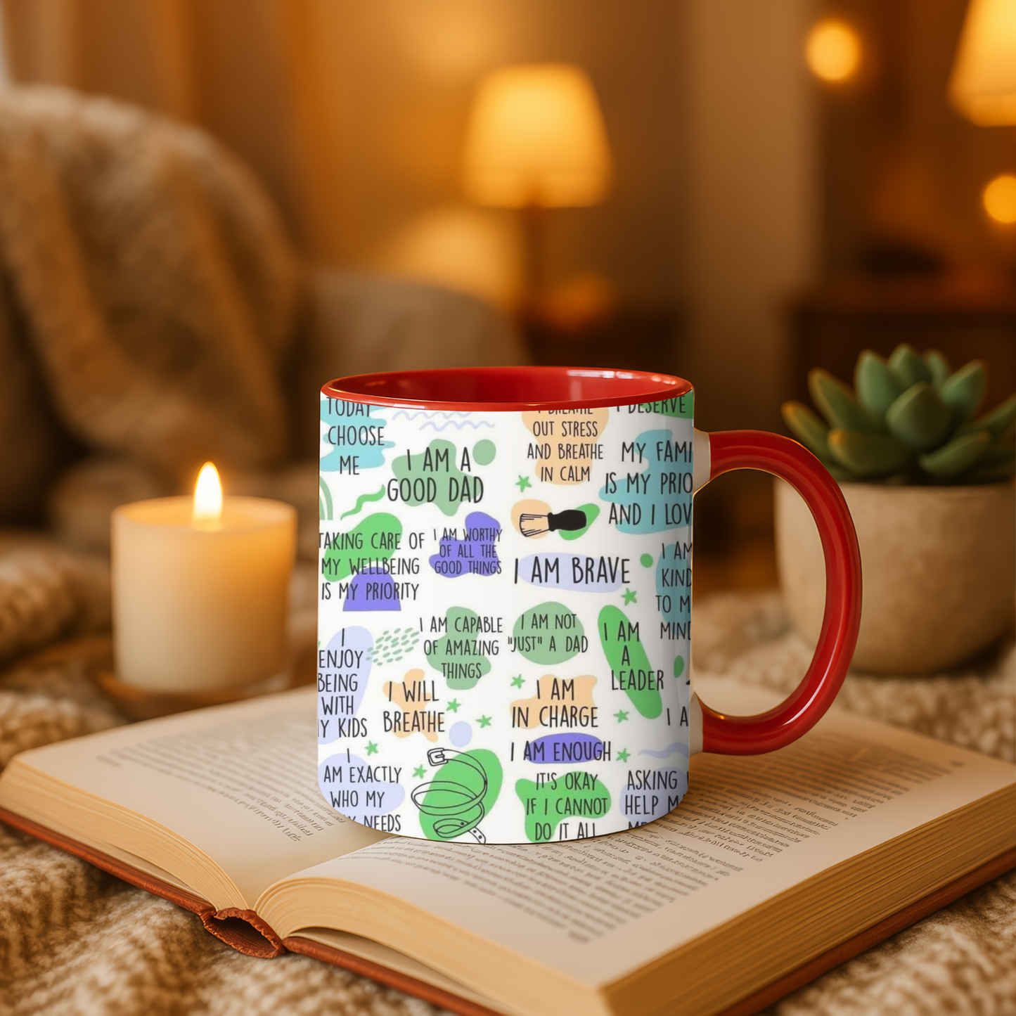 Dad Affirmations Multi Color Mug