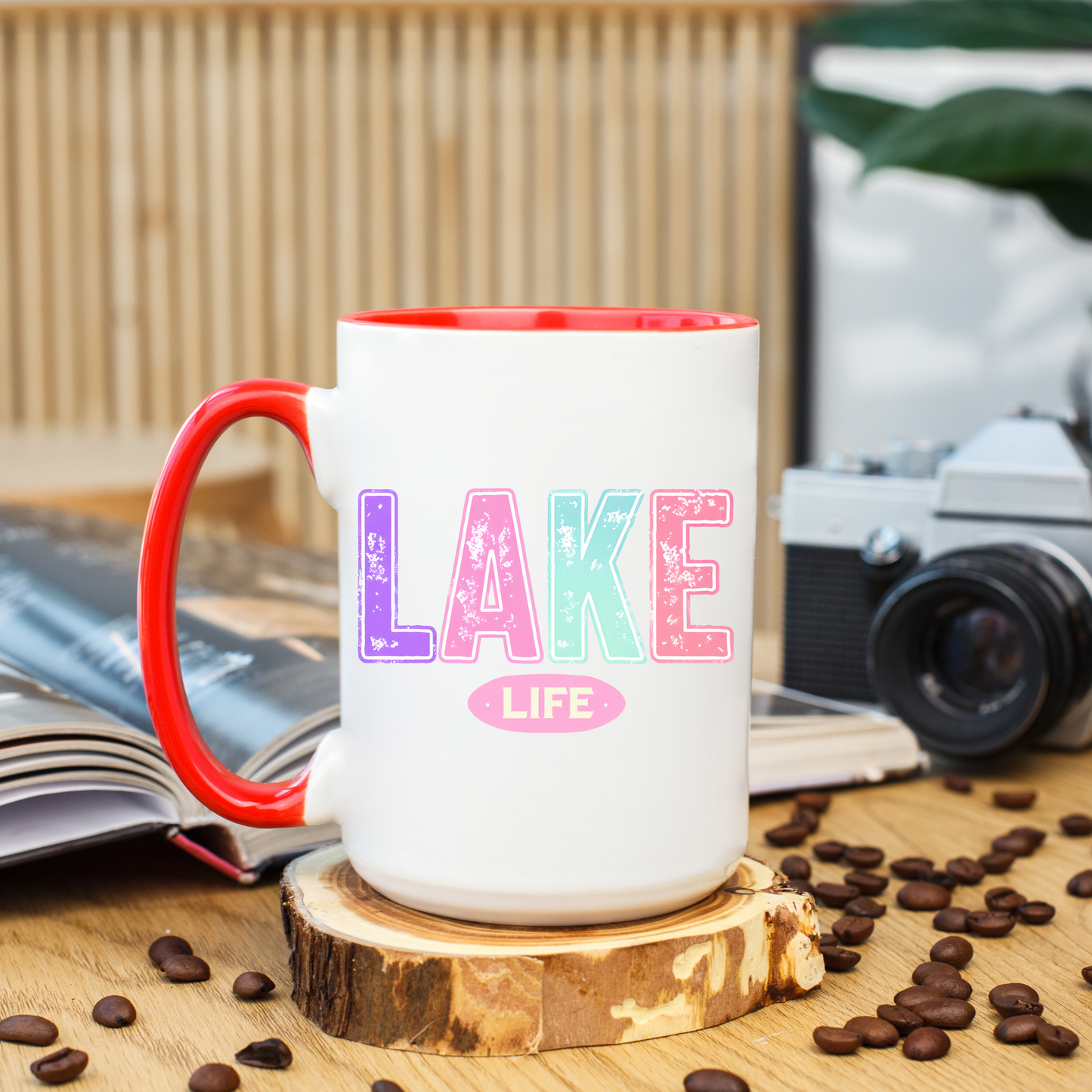 Lake Life Accent Coffee Mug, Great Lakes Mug, Michigan Gifts, Lake Vibes, Modern Mug, Lake House Gifts, Lakehouse Decor