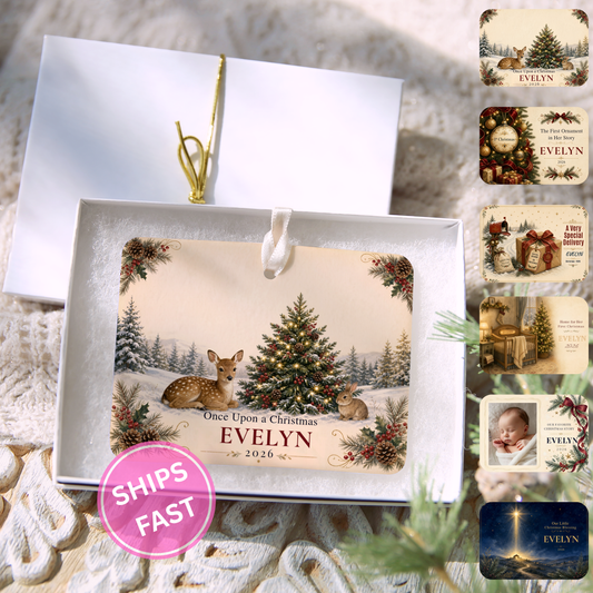 Personalized Baby’s First Christmas Ornament – Little Christmas Blessing