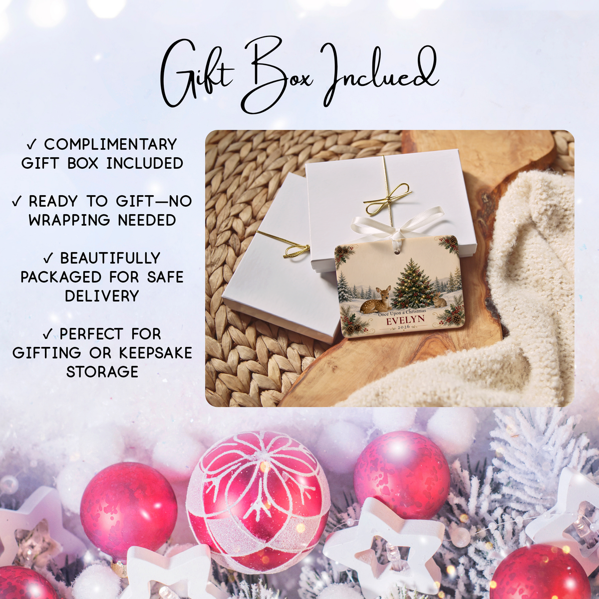 Personalized Baby’s First Christmas Ornament – Little Christmas Blessing