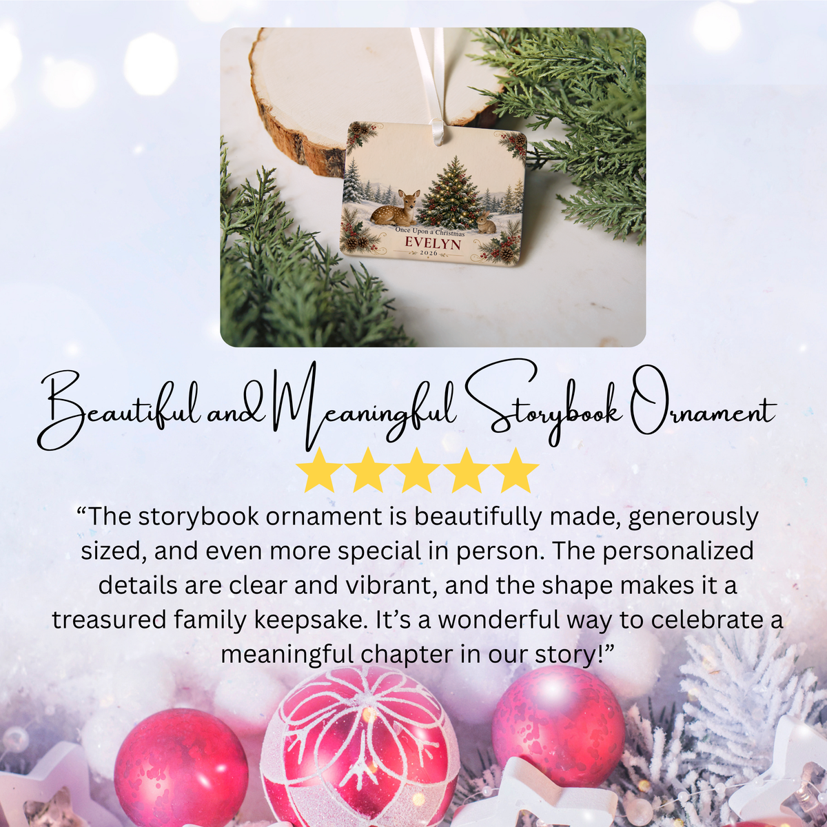 Personalized Baby’s First Christmas Ornament – Little Christmas Blessing