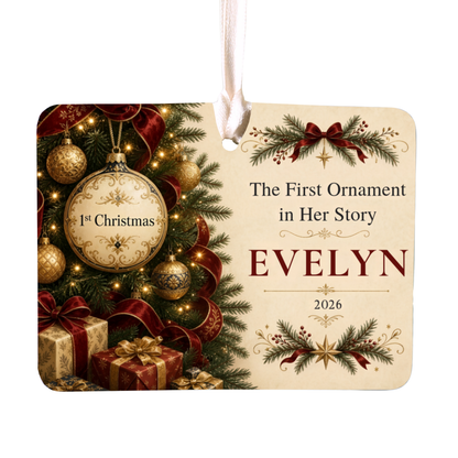 Personalized Baby’s First Christmas Ornament – Celestial Cradle