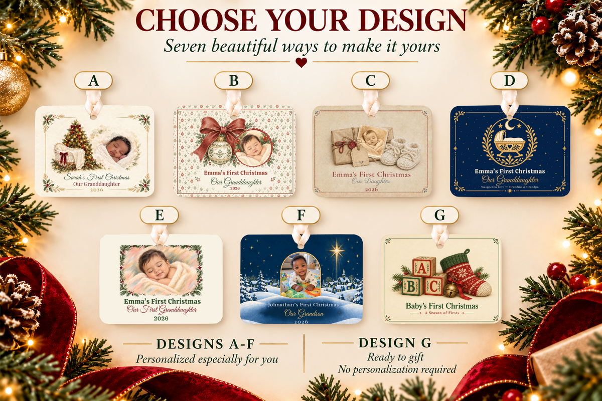 Personalized Baby’s First Christmas Story Ornament