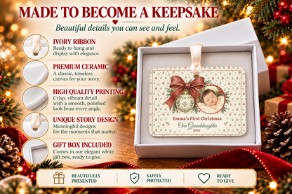 Personalized Baby’s First Christmas Story Ornament