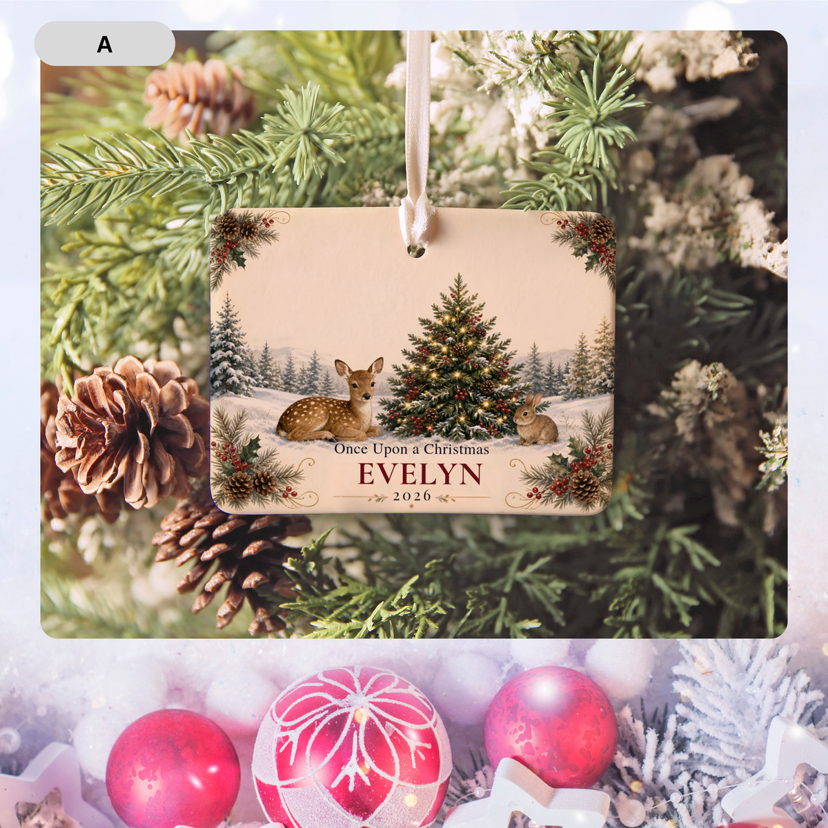 Personalized Baby’s First Christmas Ornament – Celestial Cradle