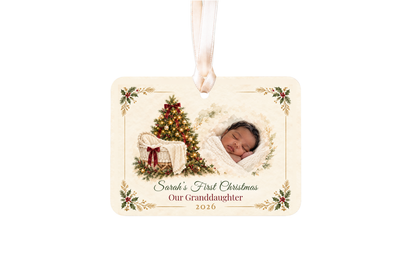 Personalized Baby’s First Christmas Story Ornament