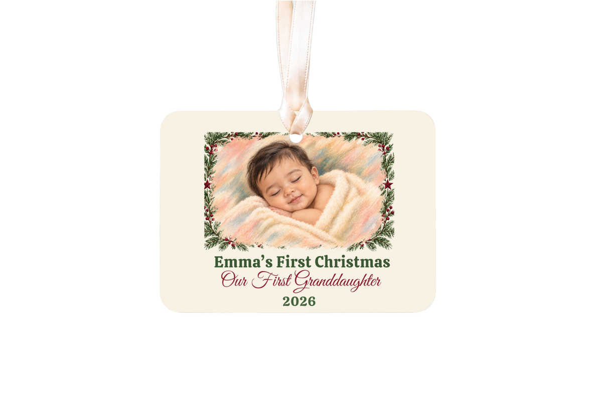 Personalized Baby’s First Christmas Story Ornament