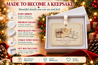 Personalized Baby’s First Christmas Story Ornament