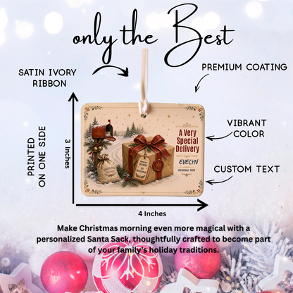Personalized Baby’s First Christmas Ornament – Special Delivery