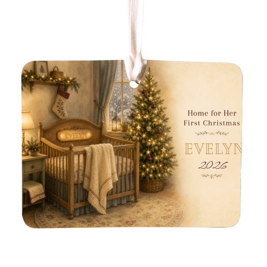 Personalized Baby’s First Christmas Story Ornament – Heritage Nursery