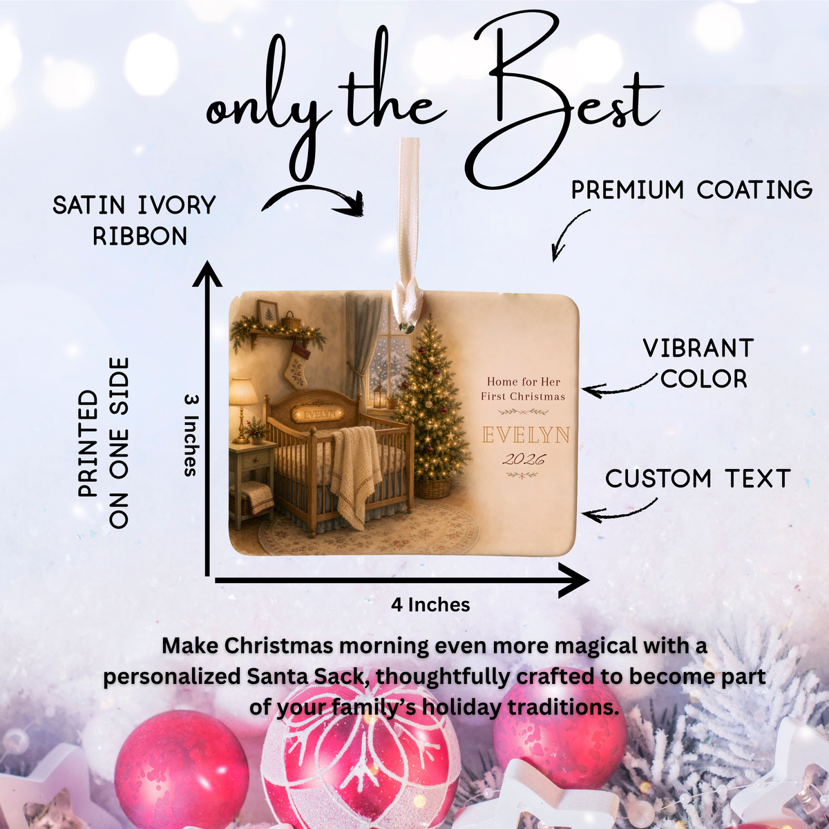 Personalized Baby’s First Christmas Story Ornament – Heritage Nursery