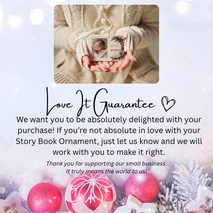 Personalized Baby’s First Christmas Photo Ornament – Evergreen Keepsake