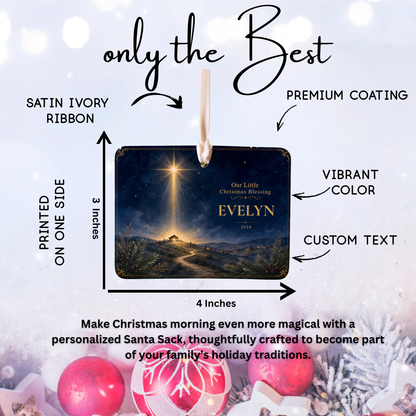 Personalized Baby’s First Christmas Ornament – Celestial Cradle