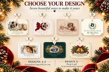 Mr and Mr First Christmas Ornament, Our First Christmas Married 2026, Personalized Gay Wedding Gift, Ceramic Newlywed Keepsake