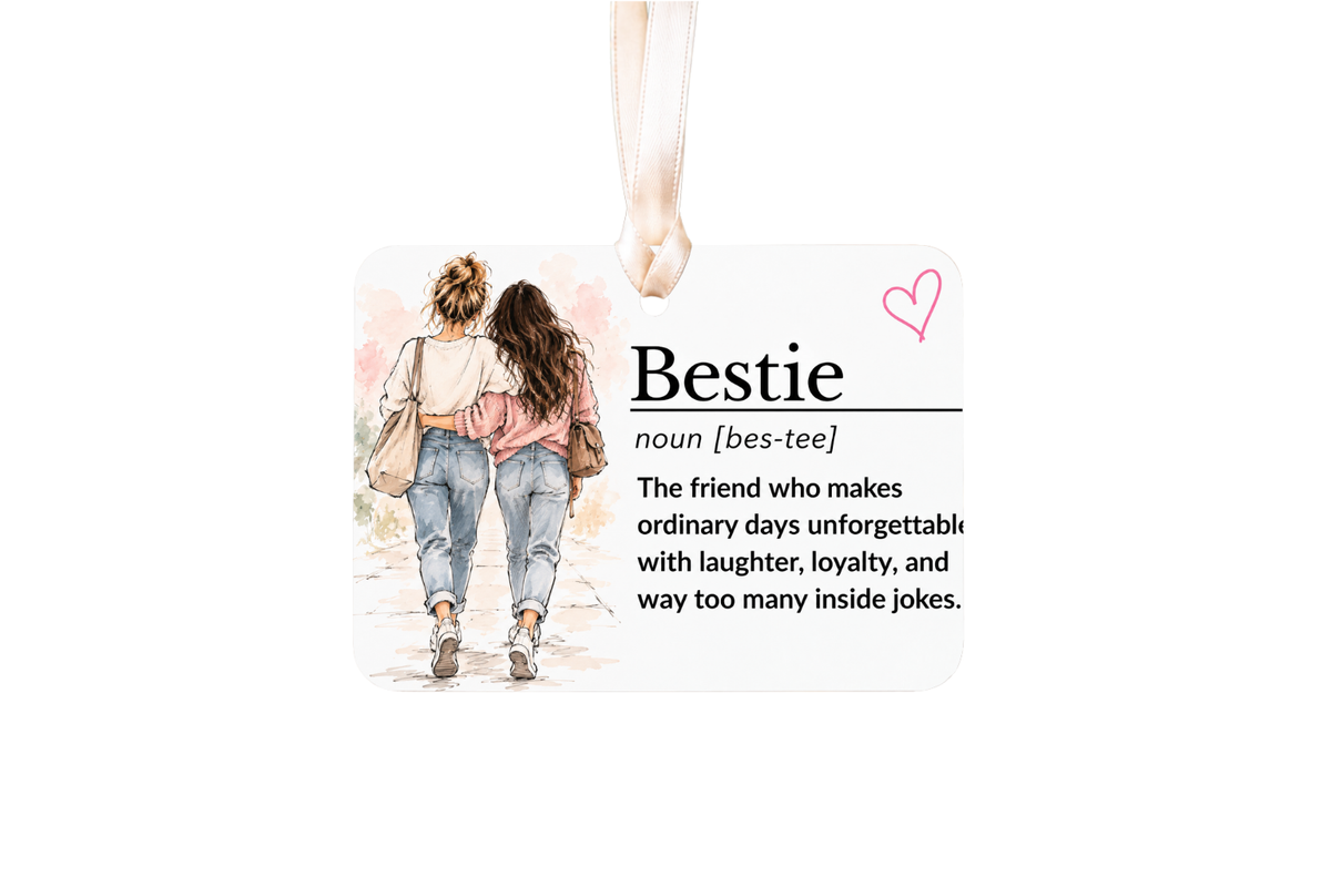 Office Bestie Christmas Ornament, Personalized Coworker Gift, Workplace Friendship Keepsake with Gift Box