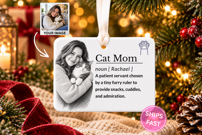 Cat Lady Ornament: Funny Cat Lady Gifts, Christmas Keepsake Gift for Pet Lovers, Custom Ceramic Pet Stocking Stuffer 2026