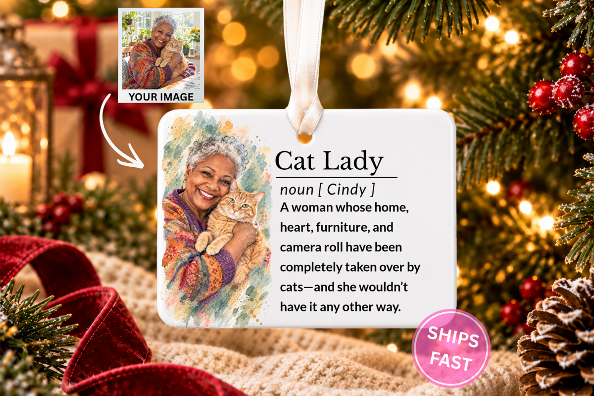Cat Mom Ornament: Cat Mom Gift Idea, Personalized Pet Christmas Gift, Unique Ceramic Holiday Keepsake Stocking Stuffer 2026