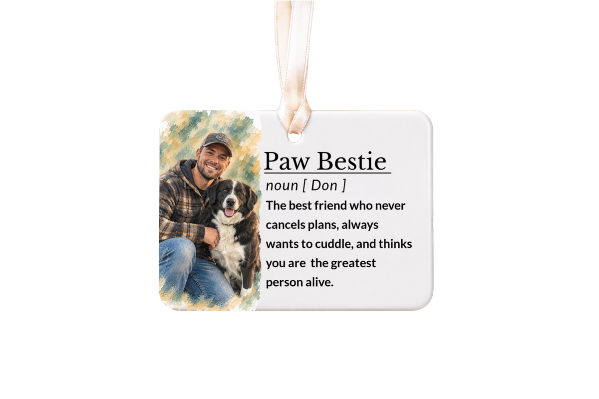 Dog Dad Ornament: Dog Dad Gifts for Christmas, Personalized Pet Owner Gift, Ceramic Keepsake Stocking Stuffer 2026 Present