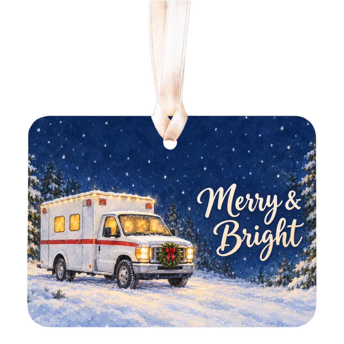 DESIGN G - Snowy Night Ambulance Ready-Made