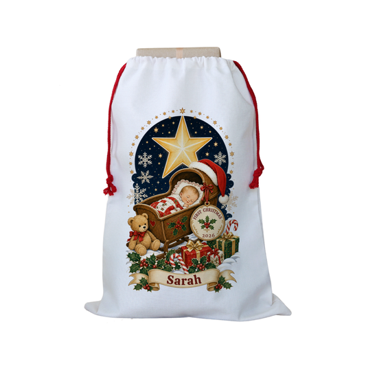 Personalized Reindeer Santa Sack for Children, Christmas Keepsake – DESIGN A – image 17