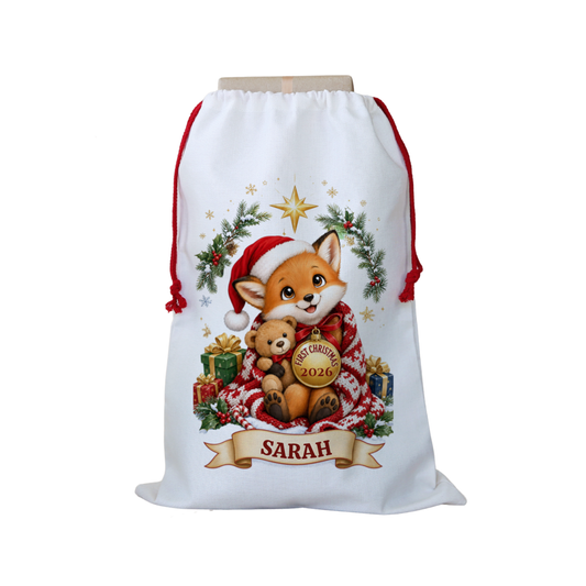 Custom Santa Sack for Kids, Personalized Santa and Reindeer Keepsake – DESIGN A – image 17