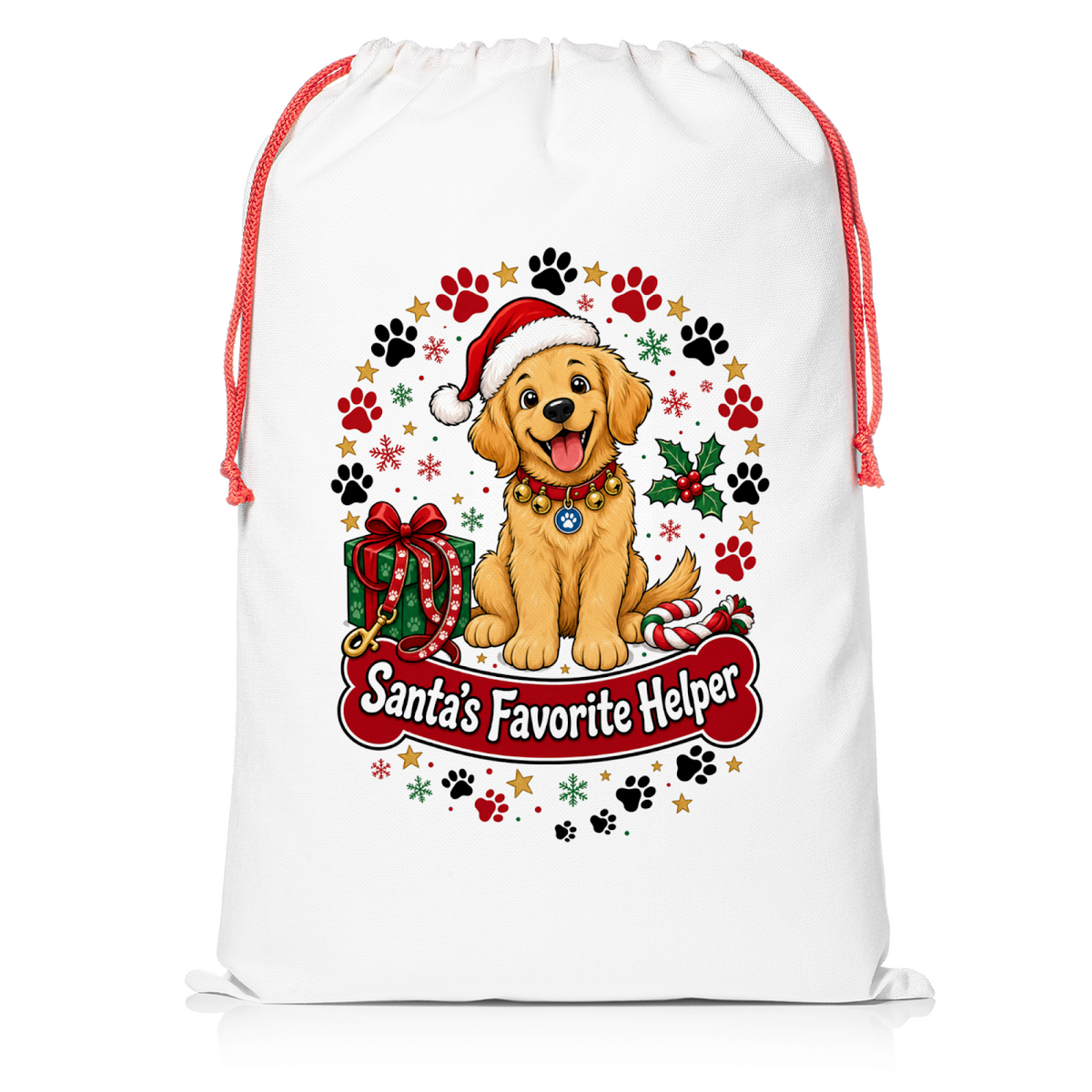 Santa’s Favorite Helper Pet Santa Sack